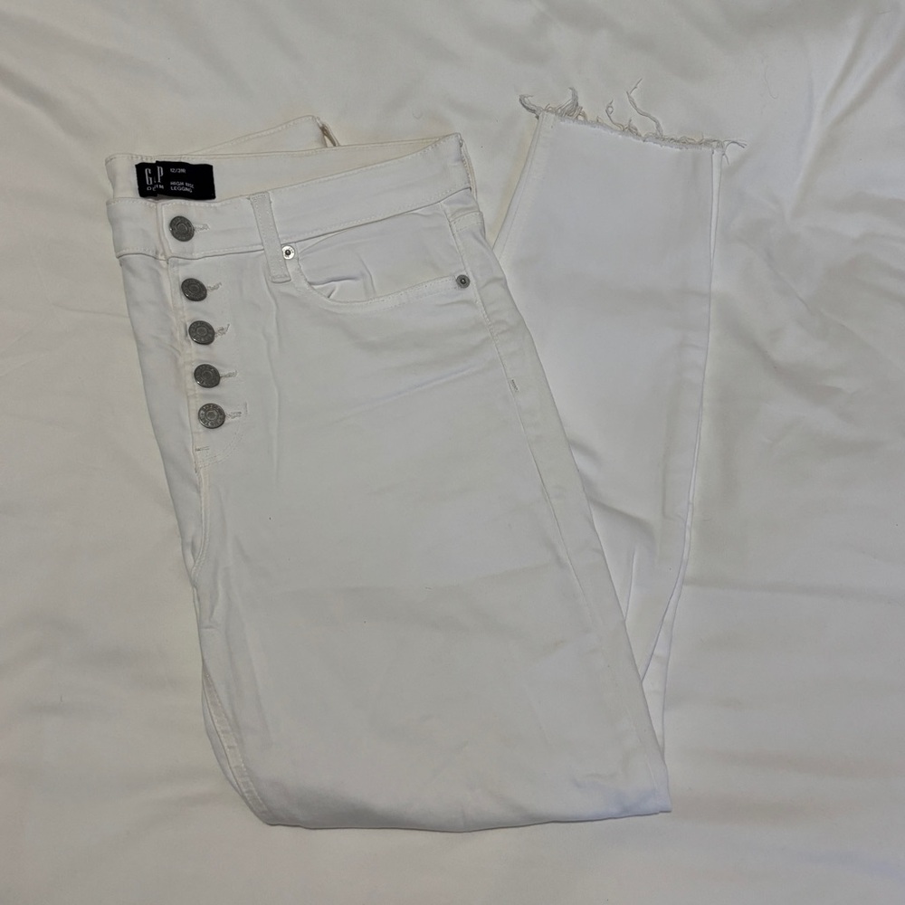White High Rise Skinny Jeans
